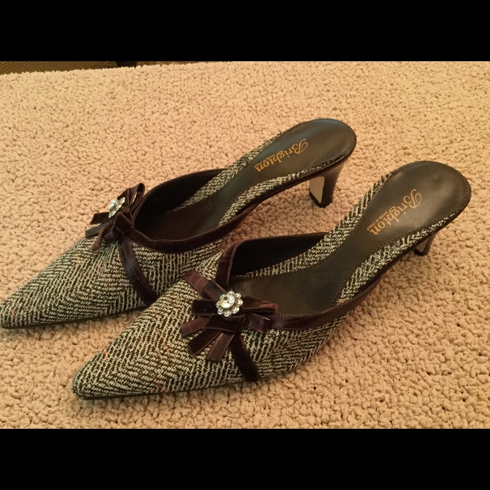 Brighton tweed mules brand new without box